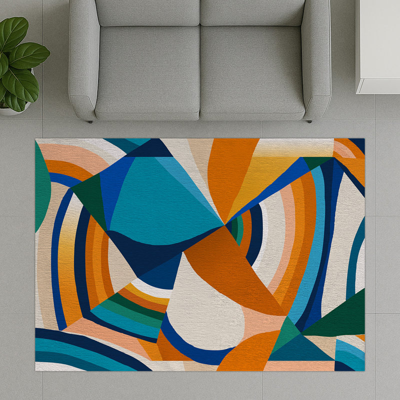 Abstract Area Rug, Runner 70 x 140 cm