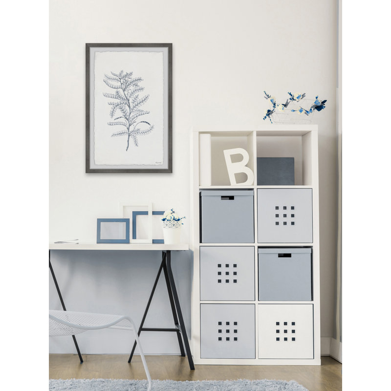 Gray Leaves - Single Picture Frame Painting, 91cm H x 61cm W x 3.81cm D