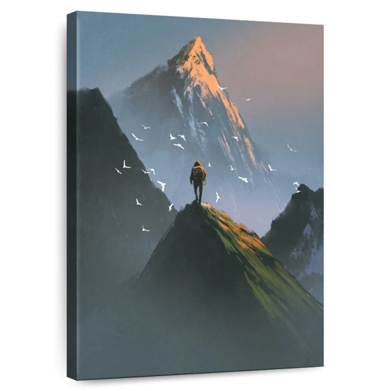 Senne Man On Mountain, 36" H x 24" W