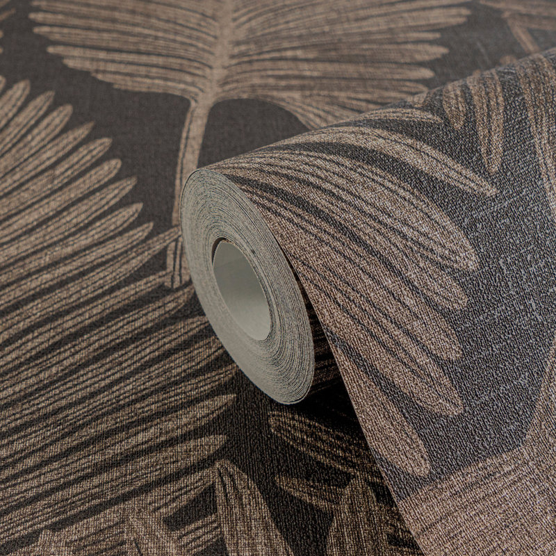 Galerie Horizon Palm Leaf Wallpaper, Brown