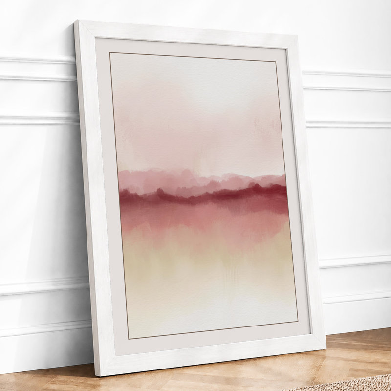 Misty Horizon Minimalist - Print, A1 - 84.1 x 59.4 cm, White
