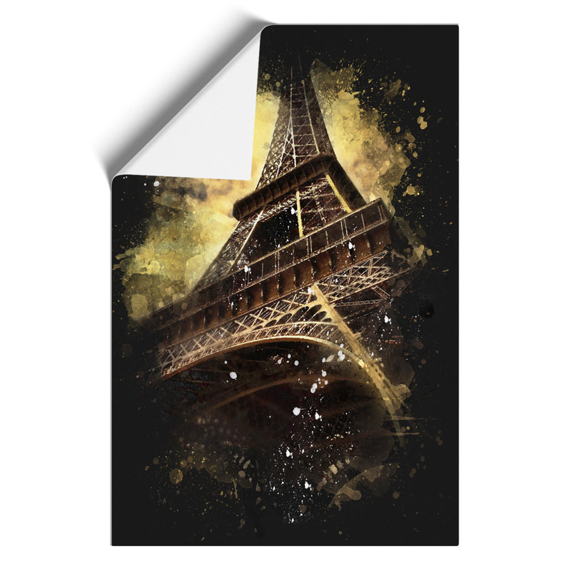 Eiffel Tower Vol.7 Paint Splash - No Frame Print, 59cm H x 42cm W x 0.1cm D