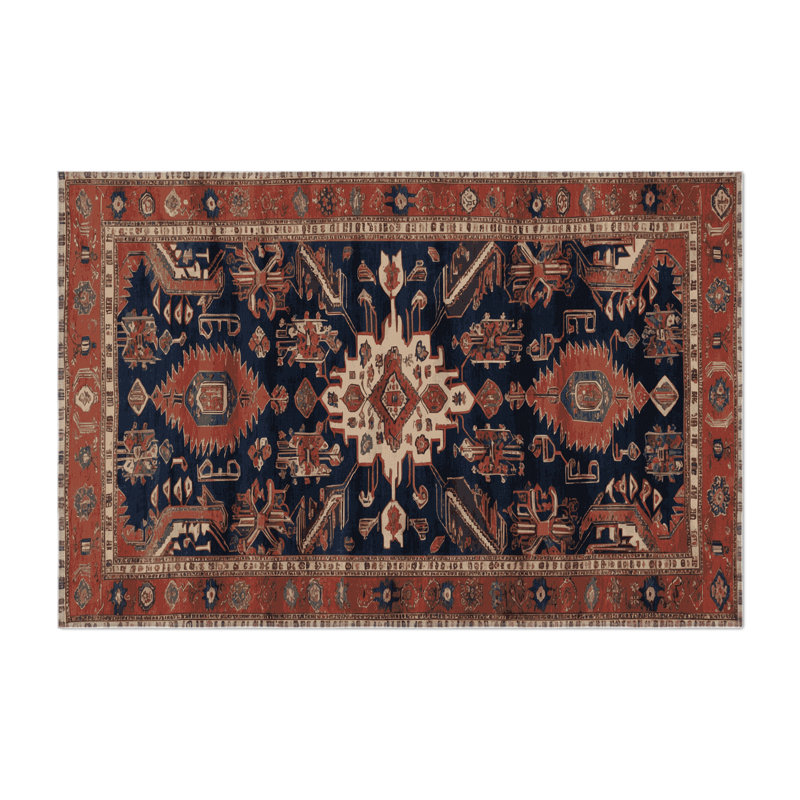 Tapis d'intérieur et d'extérieur brun Persian, Rectangulaire 3 pi x 5 pi