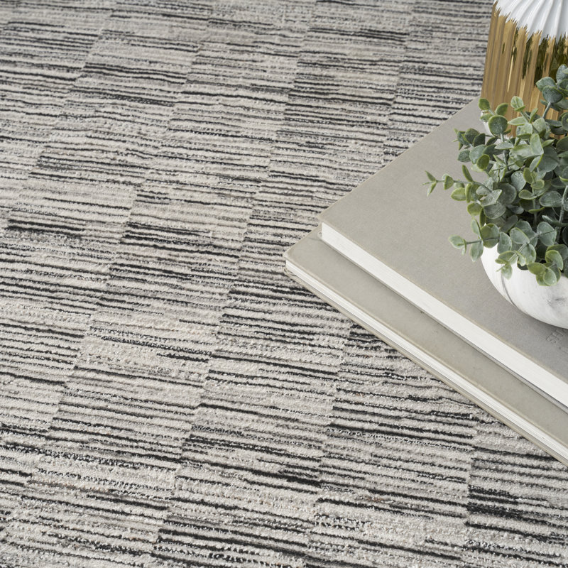 Akihiro Machine Woven Grey Indoor Rug, Rectangle 119 x 180cm 