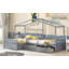 Lit plateforme simple avec trois tiroirs de rangement