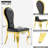 Lawrene Luxury Leather Side Chairs with Polished Gold Stainless Steel Legs-2083245515