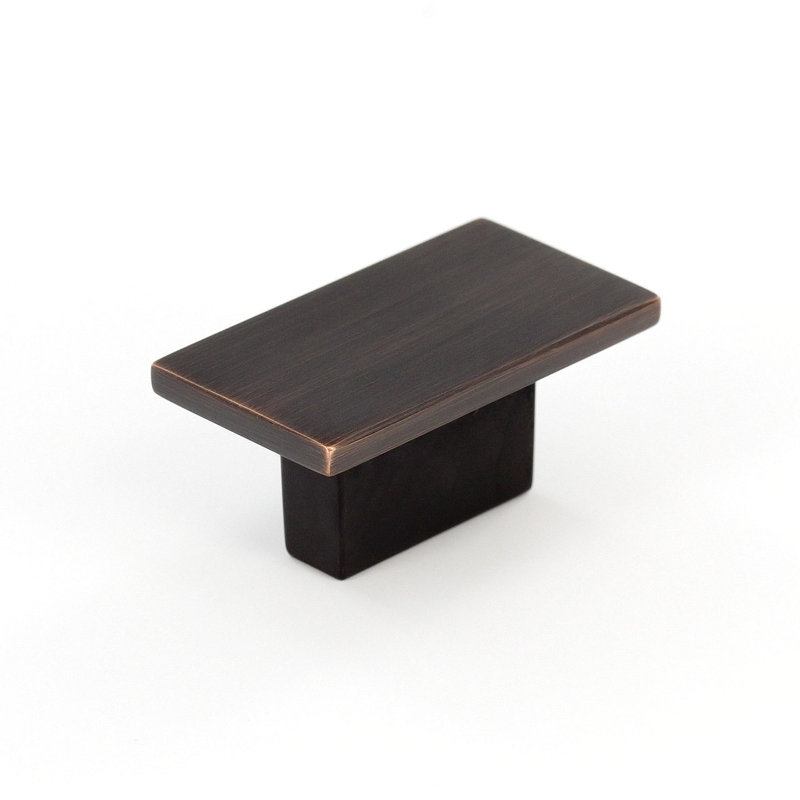 Poignée rectangulaire Expression, Bronze huilé et brossé