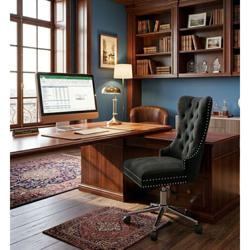 Chaise de bureau Brambach, Noir