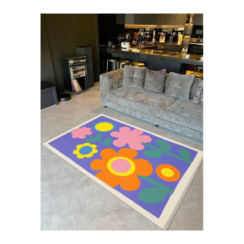 Tapis décoratif multicolore à motif floral multicolore Paris Collection Paris, Tapis de couloir 2 pi 6 po x 9 pi 10 po inclus
