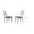 Hedstrom Solid Wood Ladder Back Side Chair in White and Grey