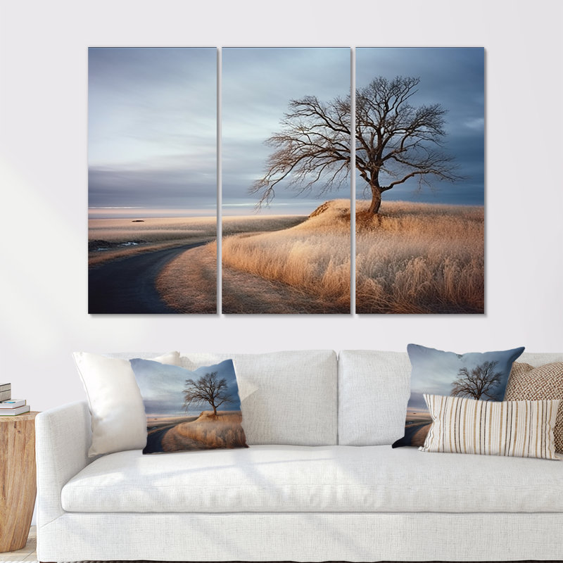 Prayies Winter Scenery Winter Charm - ensemble d'art mural prairies, H 28 po x l 36 po x P 1 po