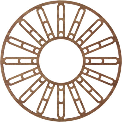 Médaillon de plafond en bois 16 "de diamètre extérieur x 5 3/4 po x H 3/8 po Hale