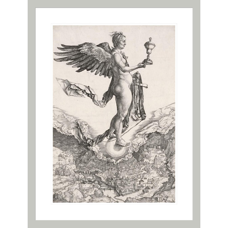 «Nemesis» par Albrecht Dürer, impression giclée sur cadre, H 29,5 po x l 22,35 po