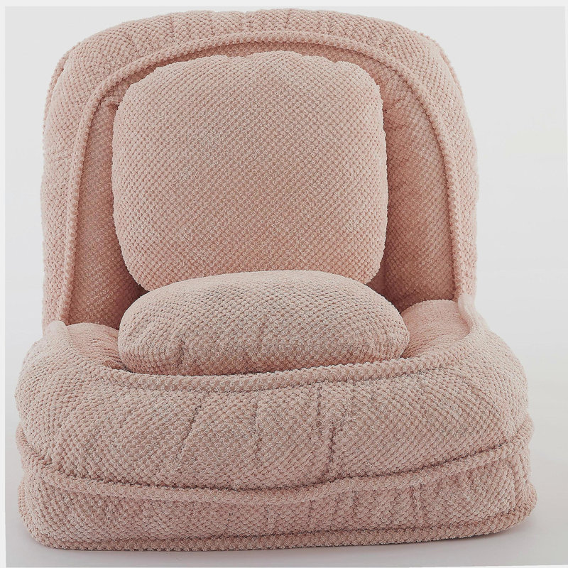 Lit pour chien humain, canapé paresseux, 5 positions réglables, s'asseoir, dormir, se plier, costume à mettre dans la chambre à coucher, salon, conception peu encombrante, rose