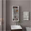 Pharmacie, 1 porte, 5 tablettes, 1 miroir, blanc