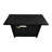 Modern Black Steel Outdoor Fire Pit, 25" H X 42" W, Adjustable Flame, Propane & Natural Gas, Stainless Burner Area, With Cover W Fireplace, Burning Included Lid
