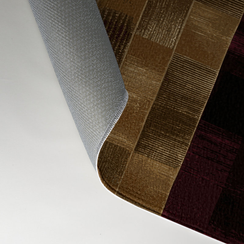 Tapis d'intérieur et d'extérieur à carreaux brun, Rectangle 9 pi x 12 pi