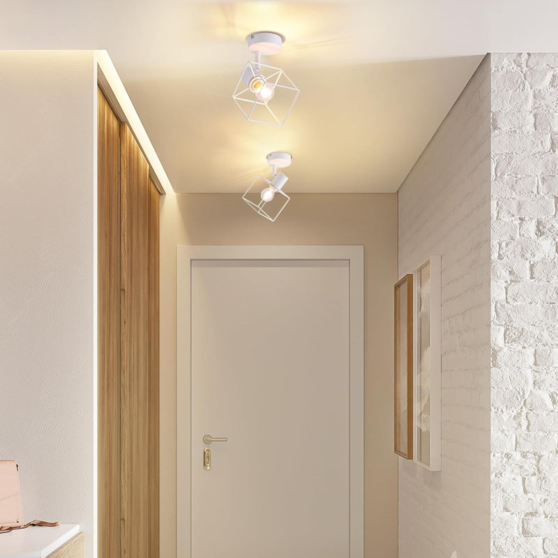 Semi Flush Mount, White