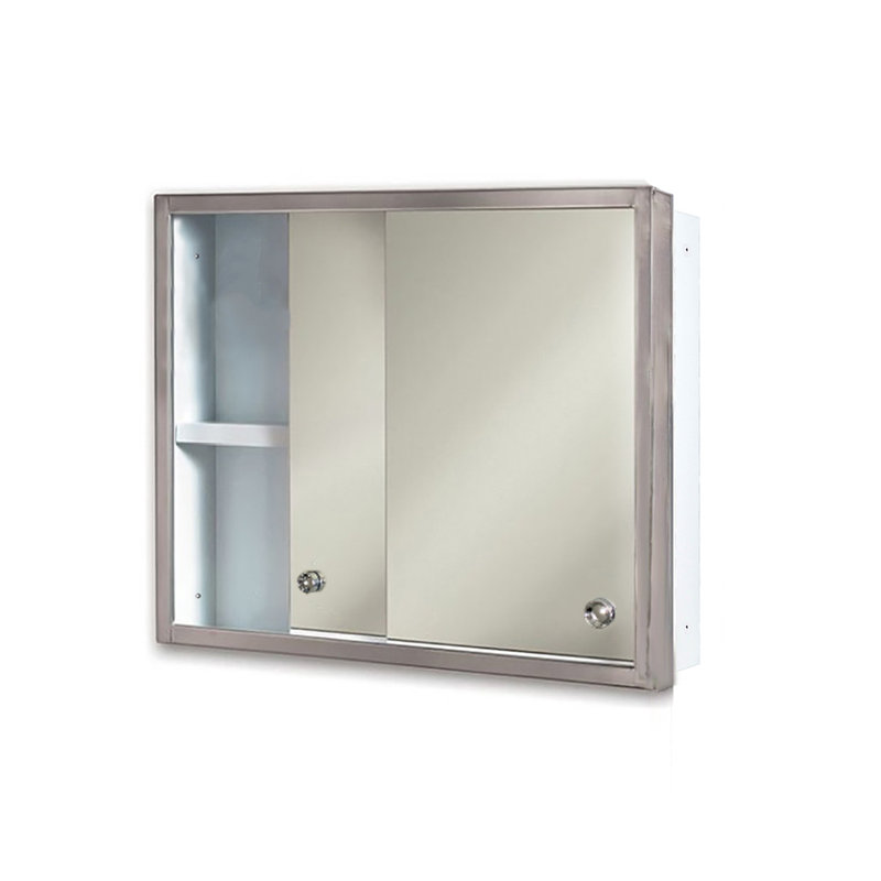 Odelia Sliding Door Medicine Cabinet, Recessed Mounted
