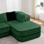 Canapé 106D de 106 po en tissu Teddy non assemblé sans assemblage, couleur contrastée, canapé moelleux et confortable avec méridienne en L-755051605