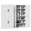Garde-manger en acier blanc avec tablettes porteuses multicouches, preuve, convient aux armoires de salle de bain réglables, capacité de 55 lb, facile à nettoyer, preuve