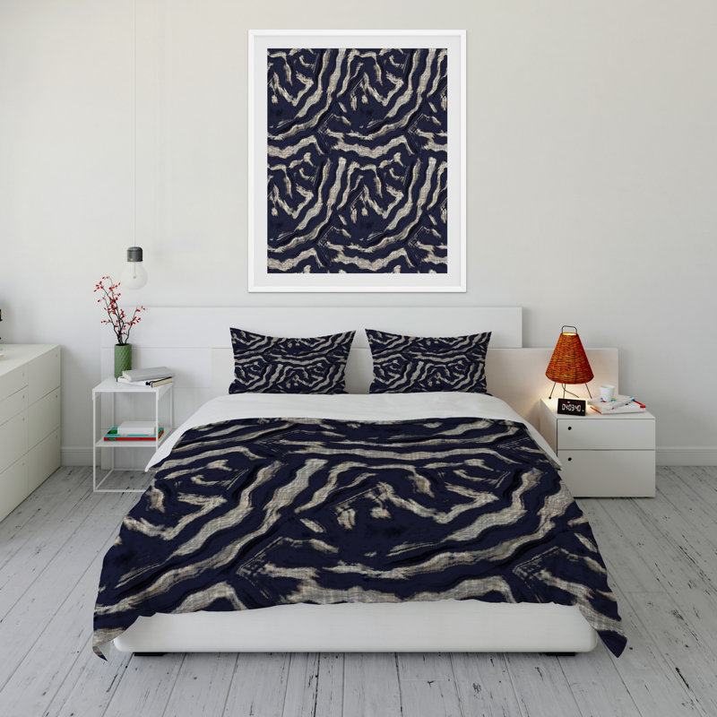 Twill Abstract Comforter, King Comforter + 2 King Pillowcases