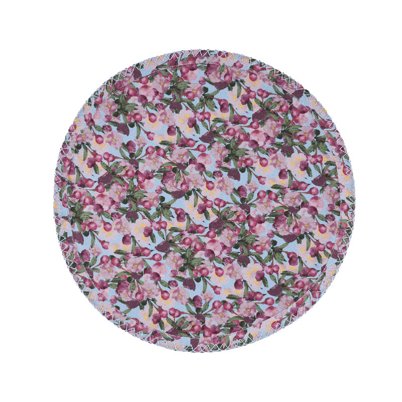 6 Round Placemats Romance is Dead, Blue