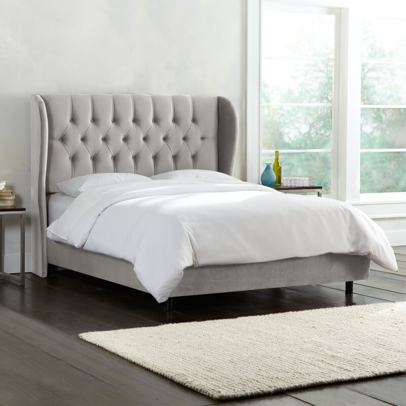 Brayden Studio® Wamsley Upholstered Wingback Bed & Reviews | Wayfair