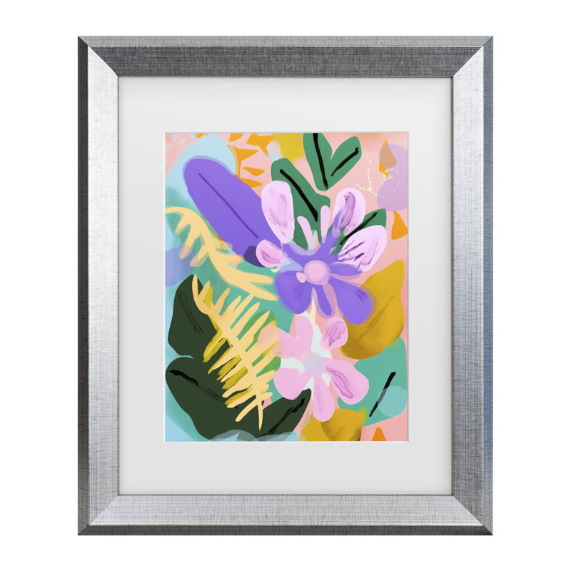 Bolog Treechild Spring Flowers Matted Framed Art