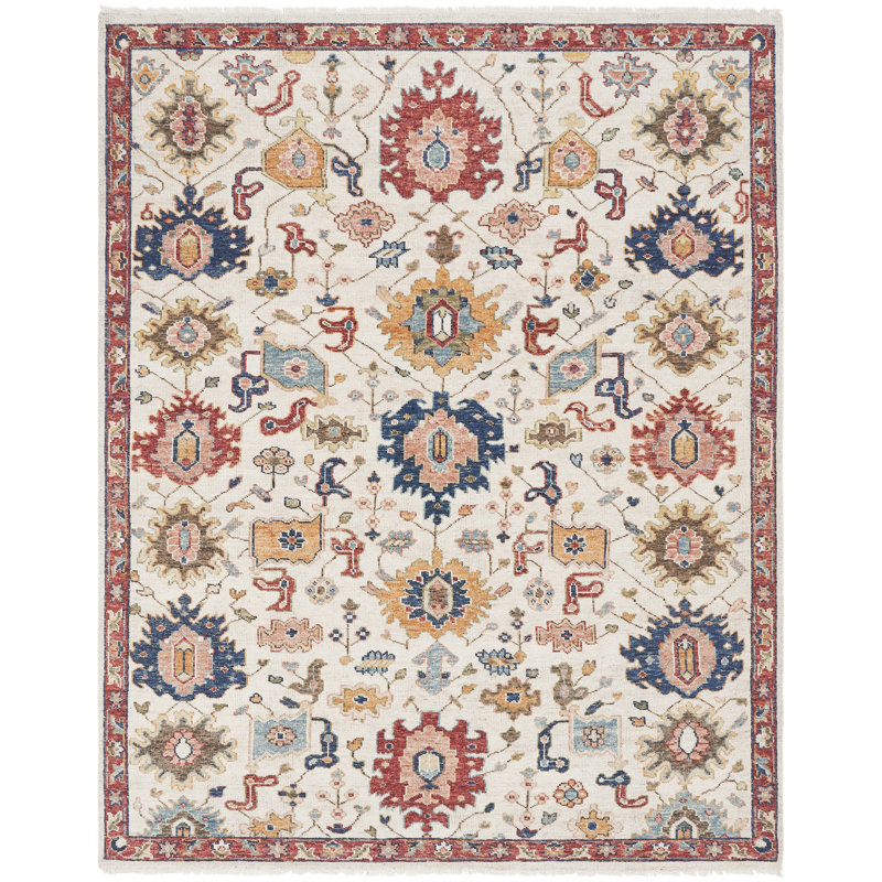 Wool Area Rug in Ivory, Rectangle 12' x 15'