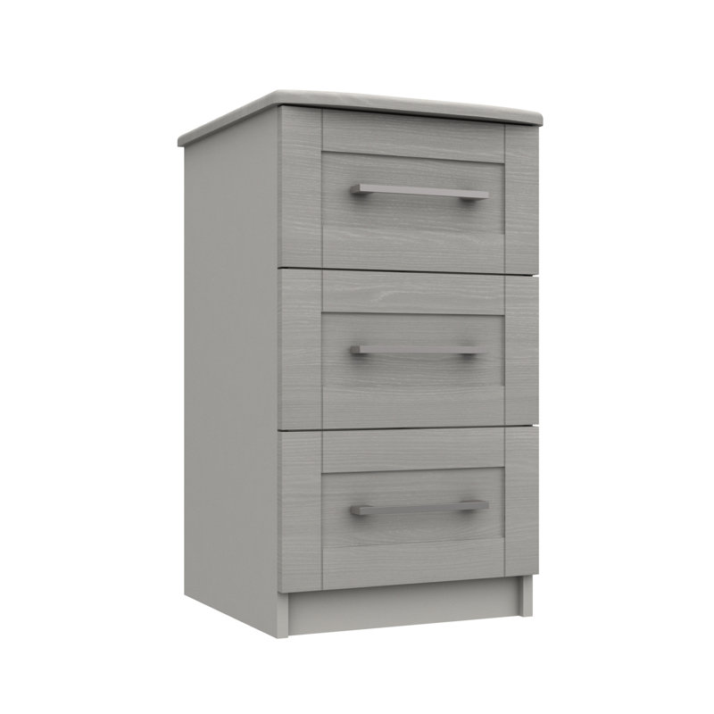 Alishma 39.8cm W Manufactured Wood Bedside Table, Light Grey
