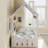 Montessori House Bed Floor Bed with Fence Railings-197361953