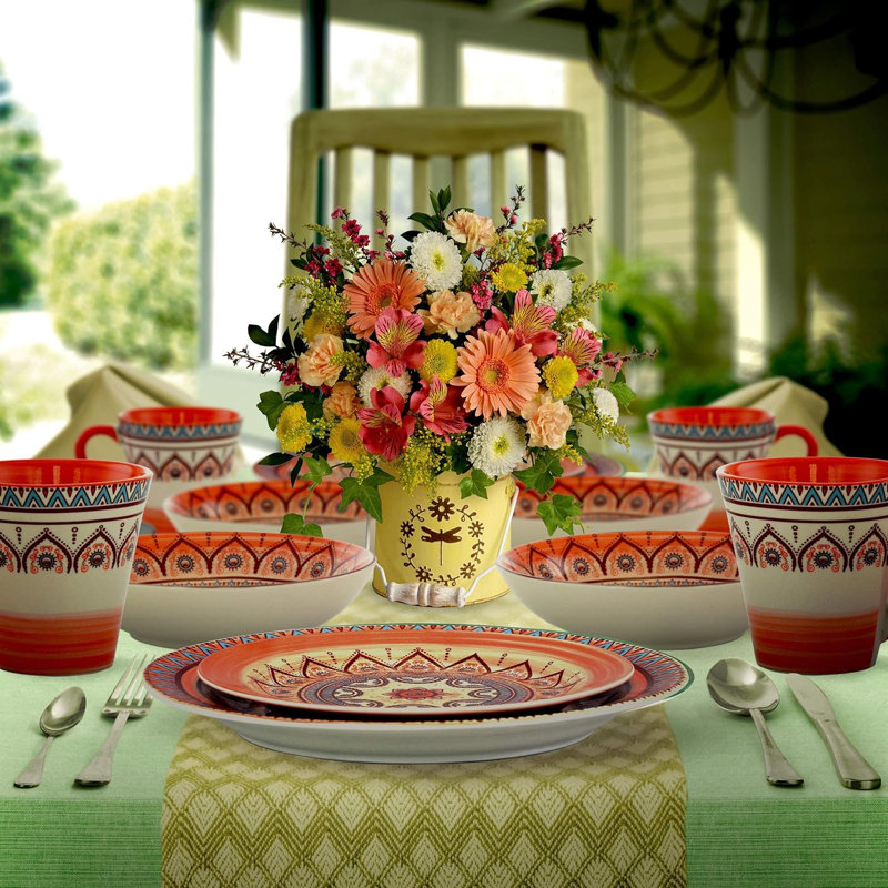 Tarrago Stoneware Dinnerware Set 16 Piece - Service for 4