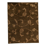 Himalayan Floral Area Rug in Brown