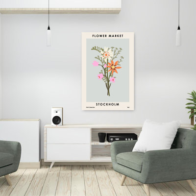 Art contemporain abstrait fleur d'été