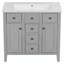 Meuble-lavabo simple 35,98 po avec plateau en céramique Patriks