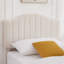 Lit plateforme simple avec tête de lit ajustable en tissu Aldora-314137609