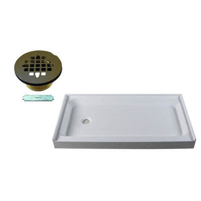 60'' W 34'' D Rectangular Single Shower Base