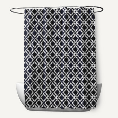 Rideau de douche simple à motif géométrique