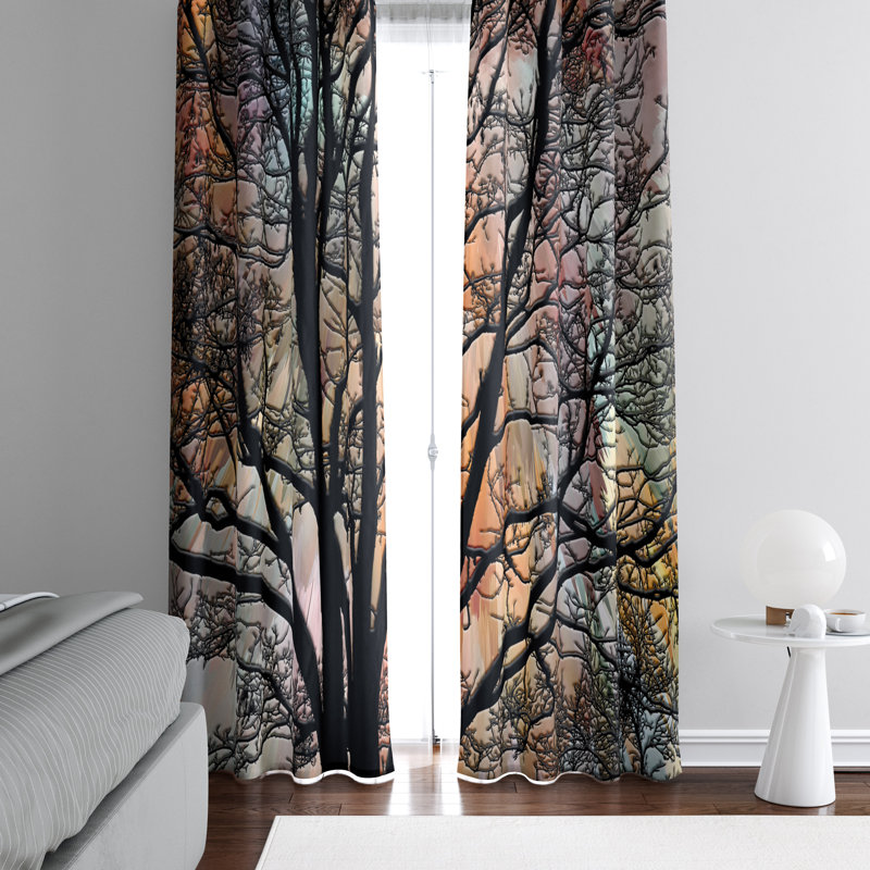 Semi Sheer Curtain Panel Pair, 20" W x 61" H