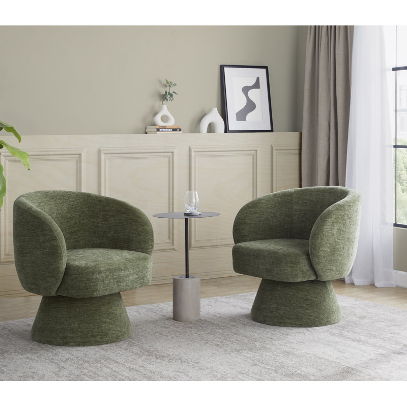 Fauteuil d'appoint pivotant Terrance, Vert