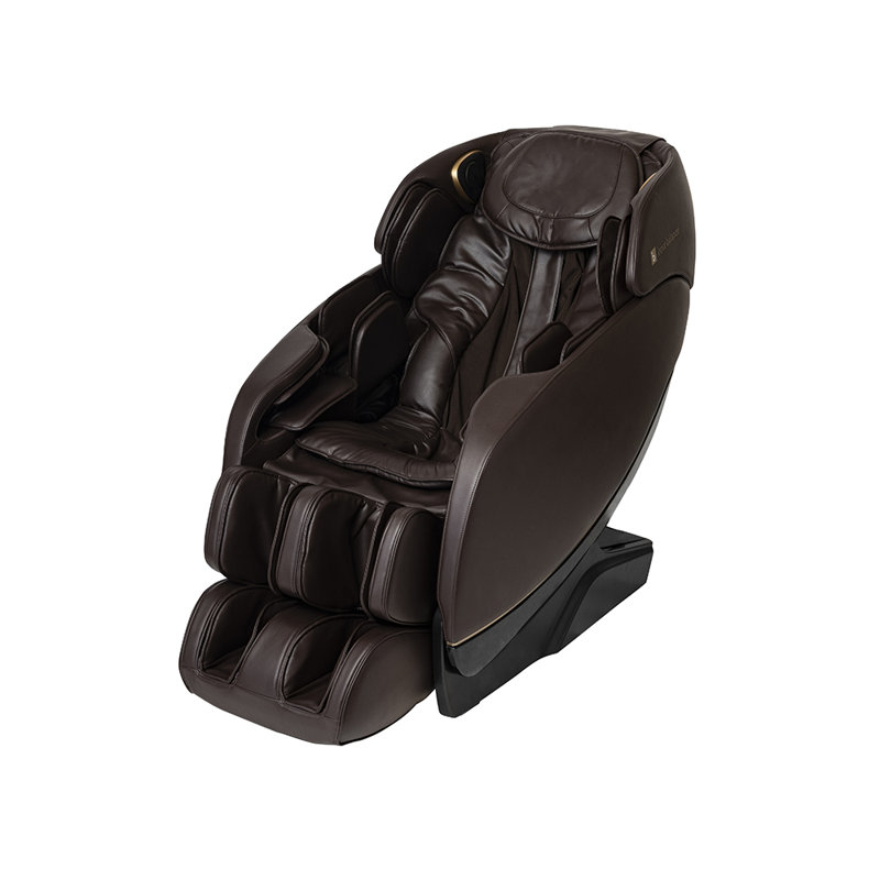 Inner Balance Wellness Jin 2.0 - Deluxe Heated SL Track Zero Gravity Massage Chair, Espresso Faux Leather