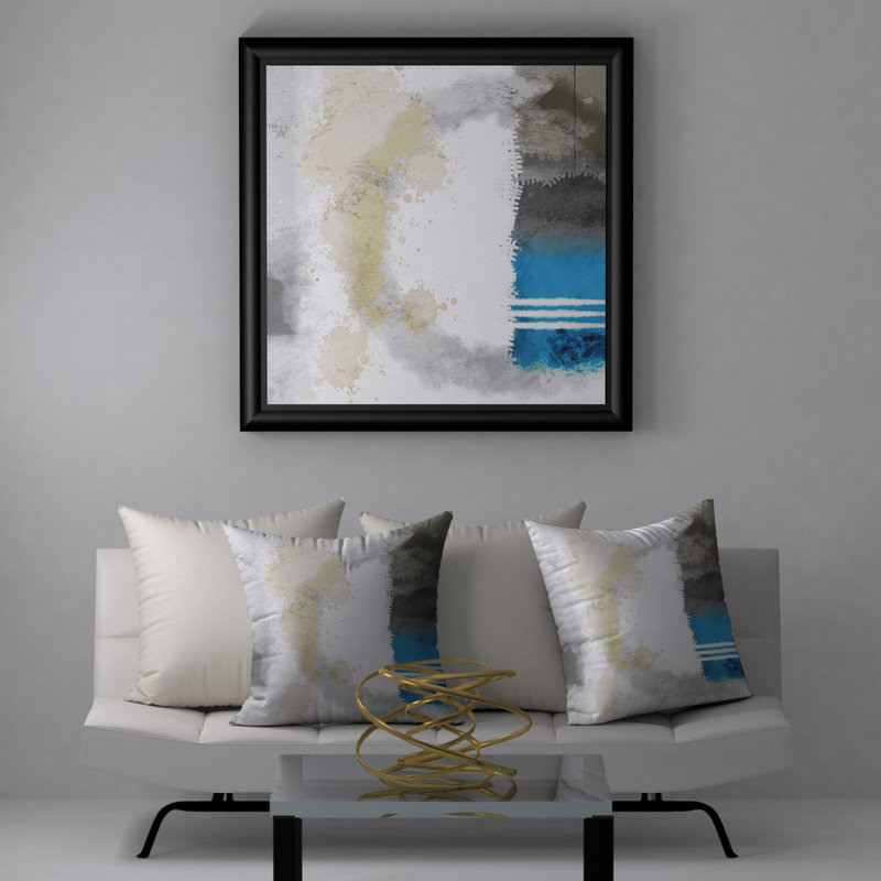 Abstract Reversible Throw Pillow, 24" x 24"