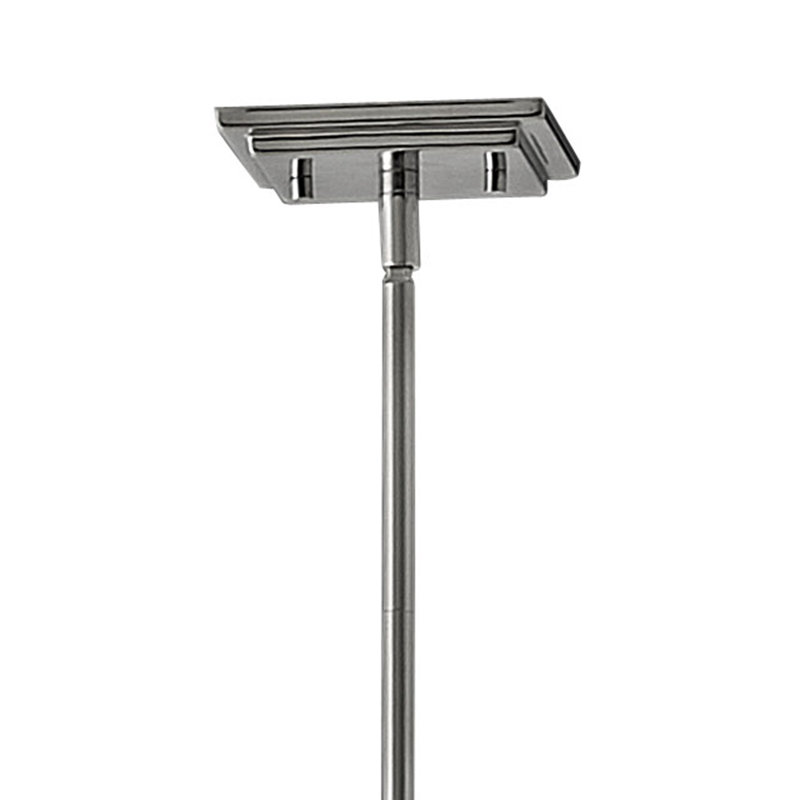 Luminaire suspendu en forme de cube à deux lumières ouvertes à 24 lumières Aros, noir et nickel poli