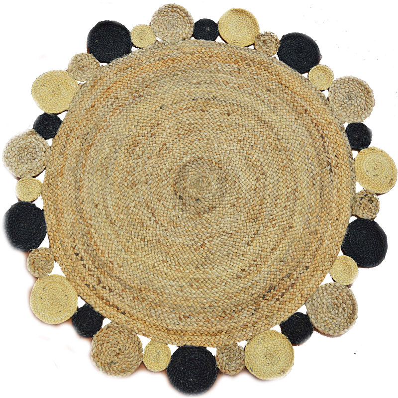 Round Roberta Jute / Sisal Hand Woven 120cm X 120cm Area Rug