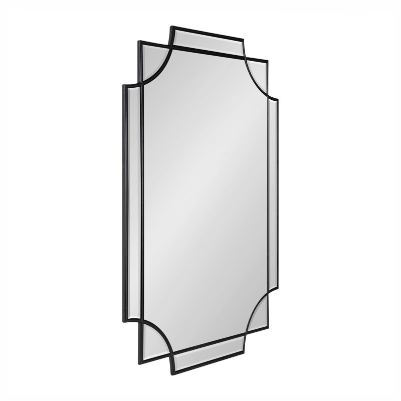 Ocilla Flat Mirror, Black, 36" x 24"