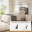 Tête de lit rembourrée en lin à hauteur réglable avec dossier ergonomique pour matelas de 6 à 15 po, aucun assemblage requis - simple, gris foncé-352453189-352453185