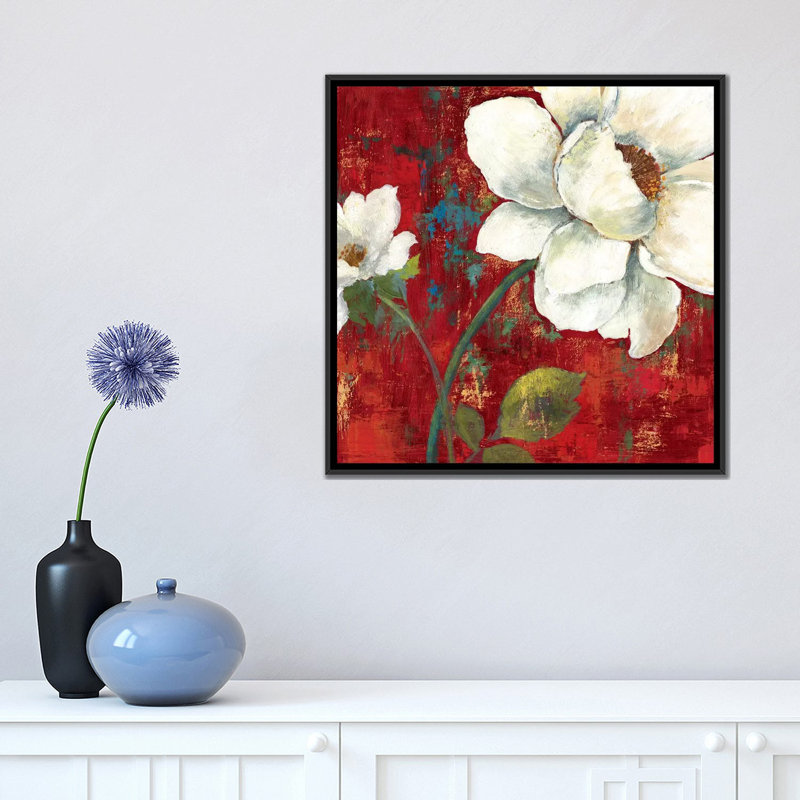 « velours ii », reproduction sur toile, H 18 po x l 18 po x P 1,5 po, Toile avec cadre noir, Pas de tapis
