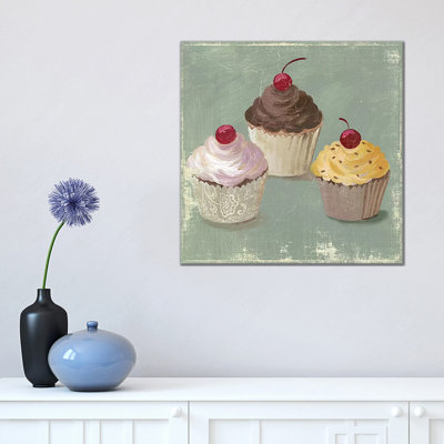 Cupcakes 1 Piece Wrapped Canvas Painting