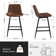 Rasnick Upholstered Counter Stool with Metal Frame